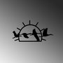 Wallity Accesorio Decorativo de Pared de Metal Negro 50x26 cm